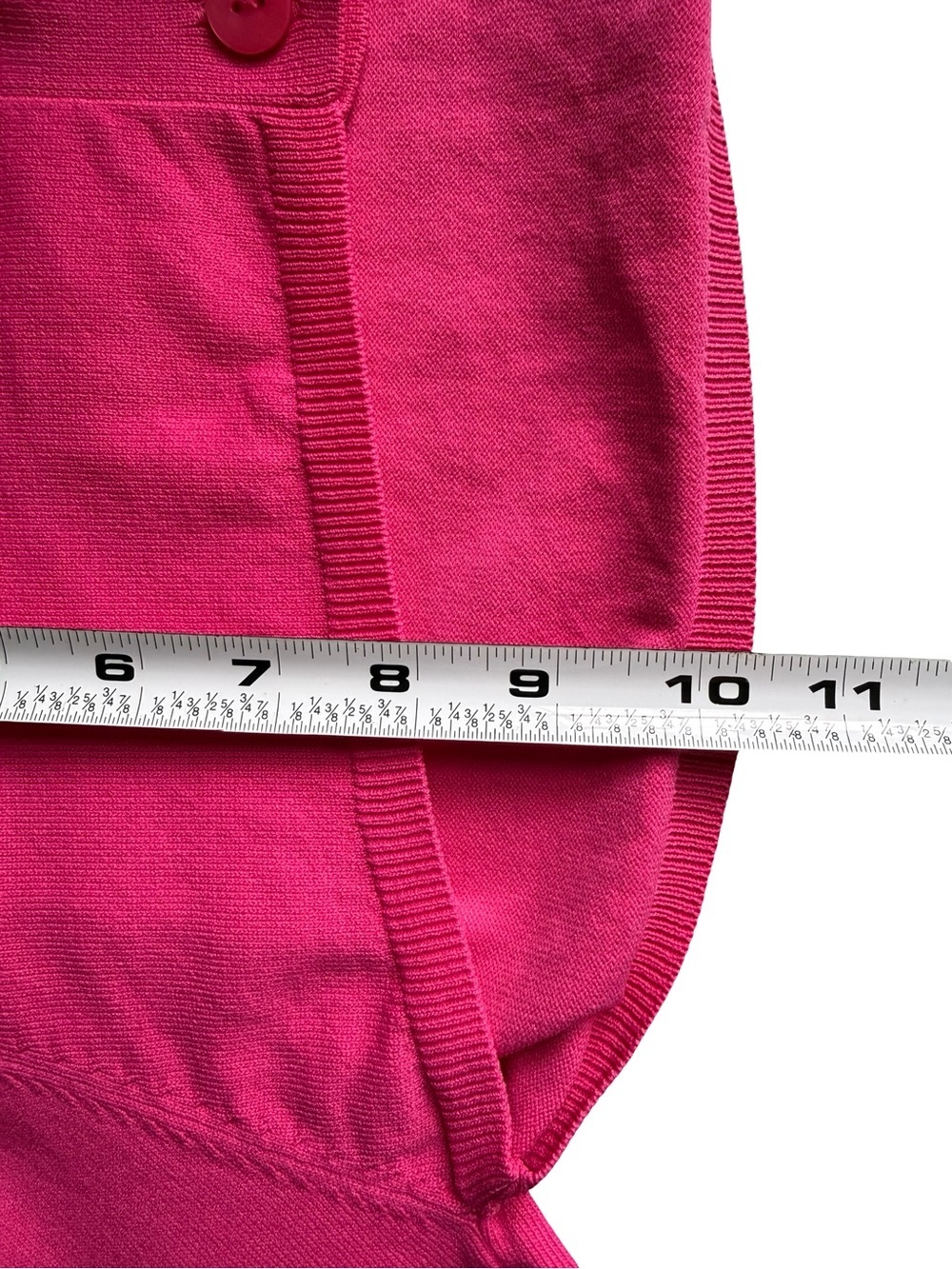 Zara Hot Pink Cropped Button-Up Bolero Cardigan Size L Y2K Festival Barbiecore - Picture 6 of 9